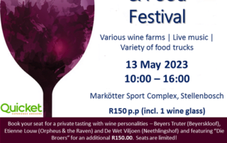 Pinotage Food and Wine Festival 2023